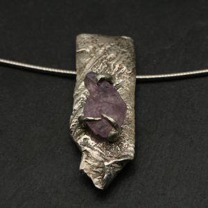 Ketting - Zilver - Amethist - Kettinghanger – Pebbles Purple