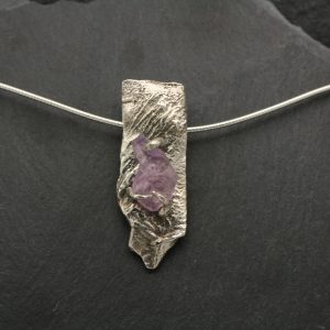 Ketting - Zilver - Amethist - Kettinghanger – Pebbles Purple