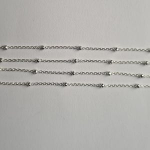 Ketting - Zilver - Bamboe 1,1 mm